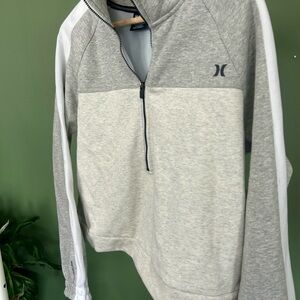 Hurley Two-Tone Gray Zip-Up Sweatshirt